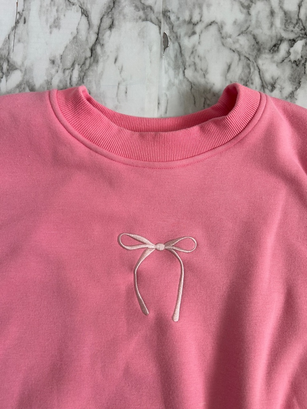 Pink Women's Graphic Crewneck Sweatshirt - Inspirational Back Text - Picture 6 of 12